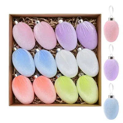 Easter Egg Decorations Easter Egg 12pcs Decorative Colorful Pendant Decor Easter Holiday Home Decor