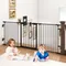 74" Wide Baby Gate Metal Safety Playpen - Fireplace Fence for Toddler/Pet/Dog, 3-Panel,30" H, Black