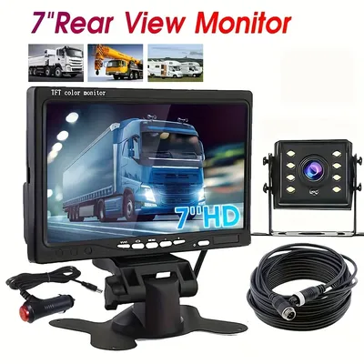 Vehicle Rear View Backup Kit with 7 inch Monitor Display Heavy Duty Night Vision Reverse Camera