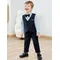 Toddler Baby Boy Suit Formal Wedding Outfits Gentleman Clothes Long Sleeve Shirt + Suspender Pants +