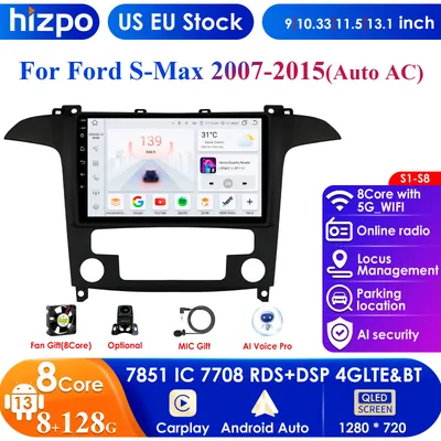 Android 13 2Din Car Radio for Ford S Max S-MAX 2007-2015 Multimedia Video Player Navigation Carplay