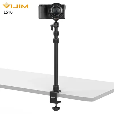 VIJIM LS10 Desk Mount Stand C-clamp Mount Flexible Arm Extend Light Stand With 360° Ballhead