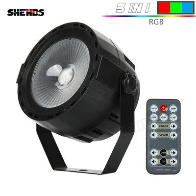 SHEHDS Wireless Remote Control LED Par COB 30W RGB Lighting DMX512 for DJ Disco New Year PartyParty