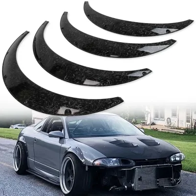 4PCS Universal Car Wide for Fender Flares Wheel Arches Extension Mud Mudguards Extra Wide Body Wheel