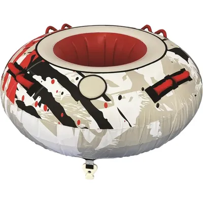 Towable 4-Rider Open Tube, Gray, Red & Black