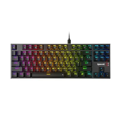 Redragon K556 RGB LED Backlit Wired 104 Keys Hot-Swap Noise Absorbing Foams Mechanical Gaming