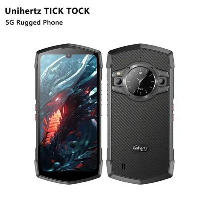 Unihertz Tick Tock 5G Rugged Smartphone Android 128GB 48MP Camera Cellphone 6000mAh Phone with