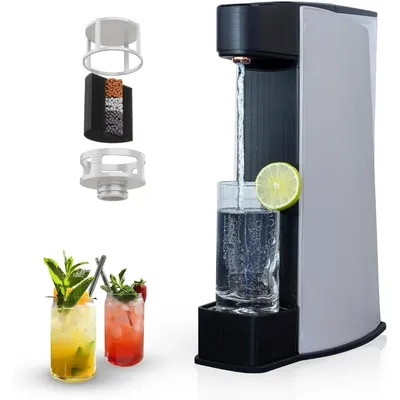 Home Soda Streaming Machine, Countertop Water Mineralizer, Filtration & Purification System,