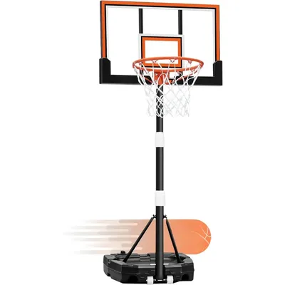 Basketball Hoop, 3.2 to 7.2FT Adjustable Height, Swimming Pool Basketball Hoop Outdoor 28in