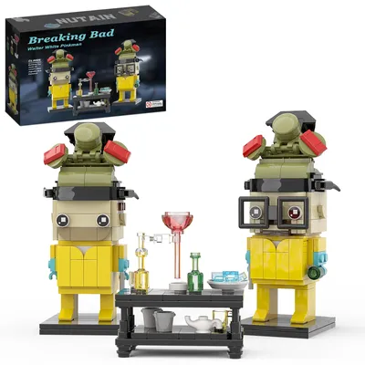 361PCS Classic Breaking Bad White and Pink Characters Model 2-in-1 Movie Protagonist Building Blocks