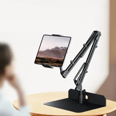 Adjustable Phone Stand For Bed Cell Phone Mount Clamp With 360-Degree Rotation Mobile Phone Tablet