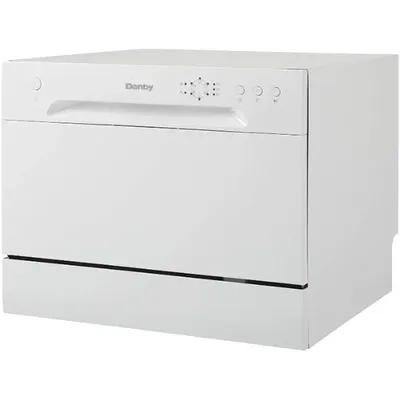 Danby DDW621WDB Countertop Dishwasher with 6 Place Settings, 6 Wash Cycles and Silverware Basket,