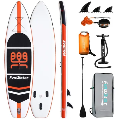 Stand Up Paddle Board Ultra-Light Inflatable Paddleboard with ISUP Accessories,Three Fins,Adjustable