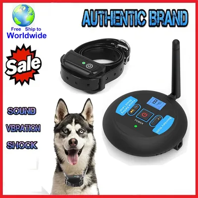 200m Dog Wireless Rechargeable Electric Fence, IP68 Waterproof Beep + Shock Training Mode,