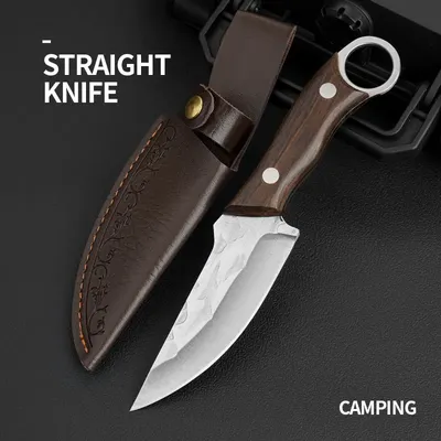 Hand-forged knife sharp carving knife outdoor camping meat multi-purpose camping knife portable