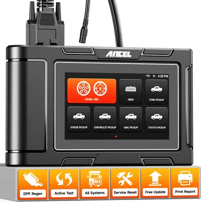 ANCEL HD3500 Pickup Heavy Duty Truck OBD2 Scanner All System DiagnosticTools D-P-F Regen for Ford