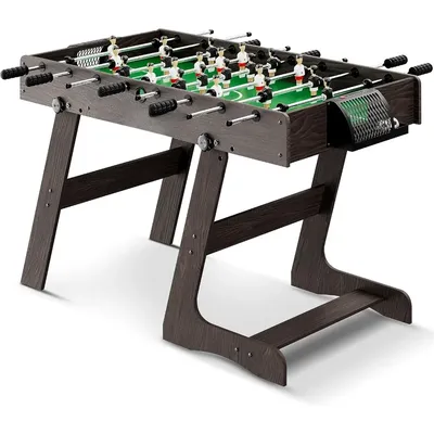 Full Size Foosball Table, 48" Foose Ball Set with 2 Mini Footballs, Score Keeper, Solid and Sturdy