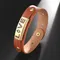 Vintage Brown Leather Letter Love Bracelet Charming Men