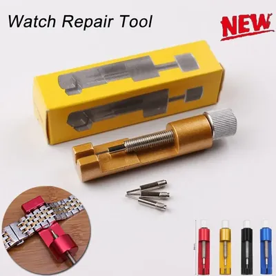 Metal Watch Repair Tool Strap Link Pin Remover for Watchmakers with Pack of 3 Extra Pins Mini