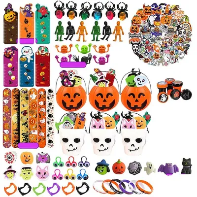 Halloween Sensory Fidget Toys Pack 134pcs Halloween Fidget Sensory Pop Toys Packs For Kids Halloween