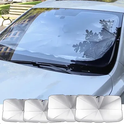 Car Windshield Sun Shade Umbrella 90 Degrees Rotating Shaft Foldable Sunscreen UV Heat Insulation