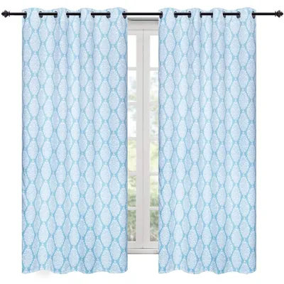 Blackout Curtains Thermal Insulated Light Blocking Grommets Curtain , Baroque 52 in. W x 84 in. L