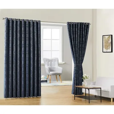 2 Pair Extra Large Royal Navy Blue Color Blackout Room Divider Curtains Curtains for Bedrooms Living