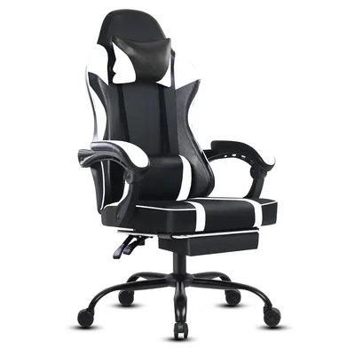 Ergonomic Gaming Chair with Footrest, High-Back Video Game Chair Computer Chair, Office Chair with