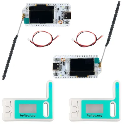 2 Sets LoRa32 V3 915MHZ ESP32-S3 WiFi+BT ESP32 Dev Board SX1262 CP2102 LoRa Kit with Case for