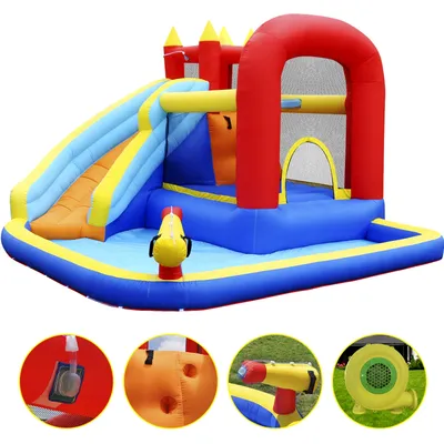 Trampoline water slide household children's inflatable castle indoor and outdoor climbing ladder