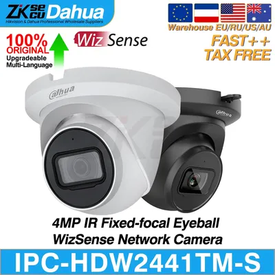 Dahua Original IPC-HDW2441TM-S 4MP 2K Eyeball WizSense Network IP Camera IR 30M built-in MIC SD Slot