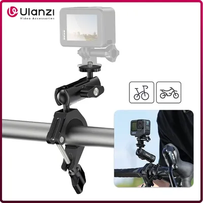 Ulanzi CM025 360° Rotating Action Camera Bike/Motorcycle Handlebar Mount with GoPro Adapter for