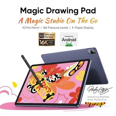 XPPen Android Tablet 12.2 inch Magic Drawing Pad Graphics Tablet with X3 Pro Pencil (16K Pressure/No