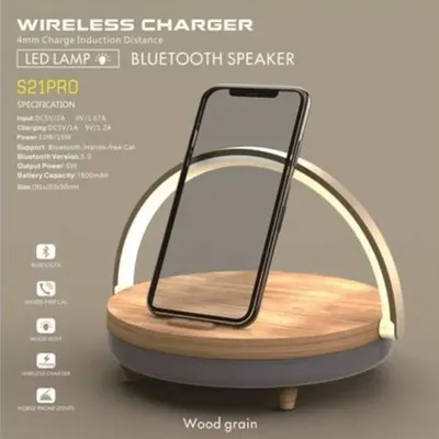 COSLUR S21Pro Bluetooth Speaker 1800Mah Battery 15W Wireless Charging Bedroom Bedside Table Desktop