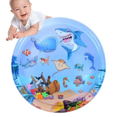 Water Mat For Kids Large Water Play Mat For Babies Inflatable Visual Stimulation Portable Water