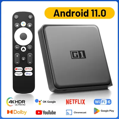 KINHANK G1 Google Netflix Certified Android 11 Smart TV Box Dolby Vision 4K HDR AV1 4G 32G WIFI6