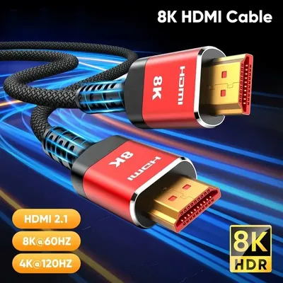 MIZIQIER 8K HDMI 2.1 Cable High Speed 48Gbps HDMI Braided Cord-8K60Hz 4K120Hz Compatible for