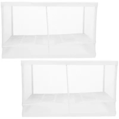 2pcs Aquarium Fish Breeding Box Baby Fish Hatchery Isolation Net Fish Tank Incubator Turtle Habitat