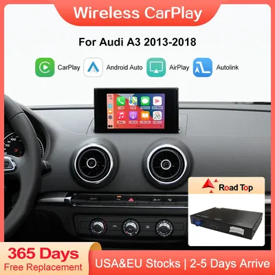 Wireless Apple CarPlay Android Auto Decoder for Audi A3 2013-2018 with AirPlay Mirror Link Car Play