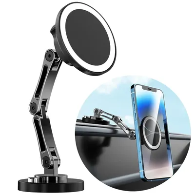 Compatible with MagSafe Car Mount, Magnetic Phone Holder for Car Dashboard, Home & Office Compatible