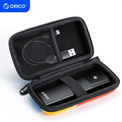 ORICO Portable Solid State Drive Case for M.2 NVMe/SATA SSD Enclosure, Electronic Organizer,