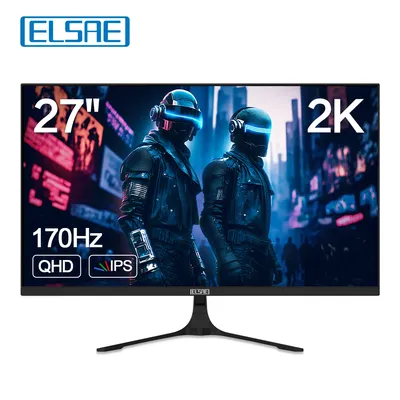 ELSAE 27-Inch Gaming Monitor with 144Hz Refresh Rate, 170Hz, 1440P IPS Screen, FreeSync, HDR, Low