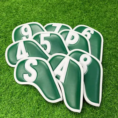 9Pcs Golf Iron Head Cover Golf Club Head Protective Covers Set Golf Putter Club Iron Headcover