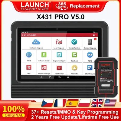 LAUNCH X431 PRO V5.0 OBD2 Car Scanner IMMO/Key Programming Auto Diagnostic Tool DBScar VII CANFD