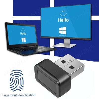 USB Fingerprint Key Reader FIDO U2F Biometric Fingerprint Scanner Windows Hello 360° Touch Speedy