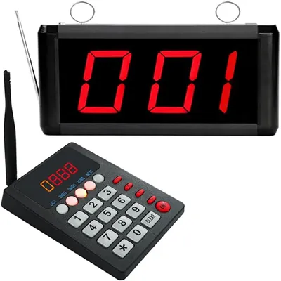 Wireless Queue Calling Take Number System With Voice Calling Number System For Restaurant Hospital