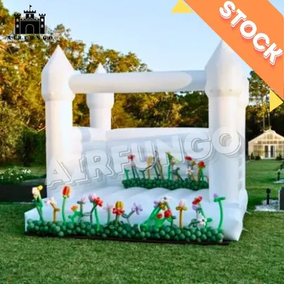 Outdoor Inflatable White Bounce House PVC Inflatable Bouncy Castle/Moon Bounce House/Customization