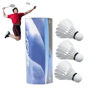 Shuttlecocks Badminton Hitting Practice For Youth Professional Feather Shuttlecock For Indoor White