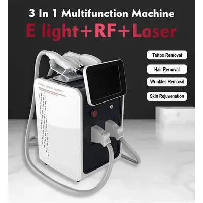 3 in 1 Diode Laser OPT IPL Hair Removal Machine Portable ND Yag Laser Remove Tattoo Professional