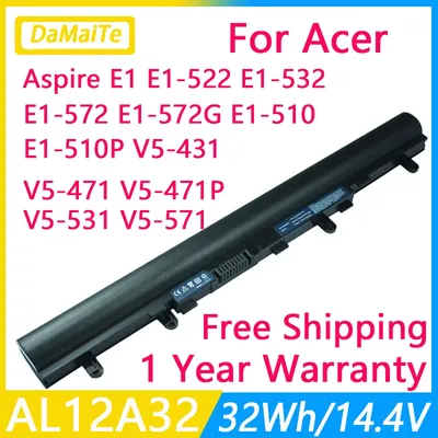 AL12A32 Battery for Acer Aspire V5-431 V5-551 V5-571 V5-471G V5-571P V5-571-6726 Aspire E1 E1-572